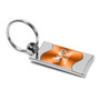 Jeep Grand Cherokee Orange Spun Brushed Metal Key Chain, Official Licensed