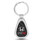 Honda Civic Type-R Real Black Carbon Fiber Chrome Metal Teardrop Key Chain