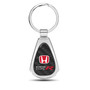 Honda Red Logo Civic Type-R Real Carbon Fiber Chrome Metal Teardrop Key Chain