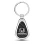 Honda Logo Real Black Carbon Fiber Chrome Metal Teardrop Key Chain