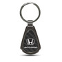 Honda Accord Real Black Carbon Fiber Gunmetal Black Metal Teardrop Key Chain