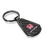 Honda Red Accord Real Black Carbon Fiber Gunmetal Black Metal Teardrop Key Chain