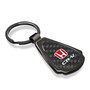 Honda Red CR-V Real Black Carbon Fiber Gunmetal Black Metal Teardrop Key Chain