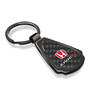 Honda Red Civic Si Real Carbon Fiber Gunmetal Black Metal Teardrop Key Chain