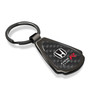 Honda Civic Type-R Real Carbon Fiber Gunmetal Black Metal Teardrop Key Chain