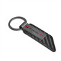 Honda Red Logo Civic Si Gunmetal Black Gray Carbon Fiber Texture Leather Key Chain