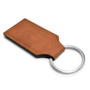 Ford Built-Ford-Tough Rectangular Brown Leather Key Chain