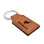 Ford Bronco Rectangular Brown Leather Key Chain
