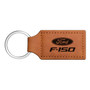 Ford F-150 Rectangular Brown Leather Key Chain