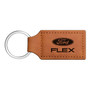 Ford Flex Rectangular Brown Leather Key Chain
