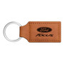 Ford Focus Rectangular Brown Leather Key Chain