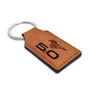 Ford Mustang GT 5.0 Rectangular Brown Leather Key Chain