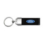 iPick Image - Large Genuine Black Leather Loop Strap Key Chain - Ford