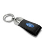 iPick Image - Large Genuine Black Leather Loop Strap Key Chain - Ford