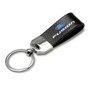 iPick Image - Large Genuine Black Leather Loop Strap Key Chain - Ford Fusion