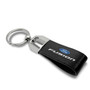 iPick Image - Large Genuine Black Leather Loop Strap Key Chain - Ford Fusion