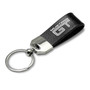 iPick Image - Large Genuine Black Leather Loop Strap Key Chain - Ford Mustang GT