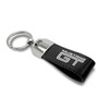 iPick Image - Large Genuine Black Leather Loop Strap Key Chain - Ford Mustang GT