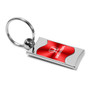 Honda Logo Red Spun Brushed Metal Key Chain