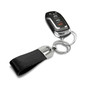 Ford Mustang Script Large Genuine Black Leather Loop Strap Key Chain