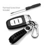 Ford Logo in Black Braided Rope Style Genuine Black Leather Key Chain