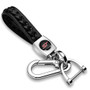 Ford Focus ST in Black Braided Rope Style Genuine Black Leather Key Chain