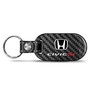 Honda Civic Si 100% Real Black Carbon Fiber Tag Style Key Chain