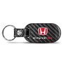 Honda Red Logo Civic Si 100% Real Black Carbon Fiber Tag Style Key Chain