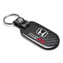 Honda Civic Type-R 100% Real Black Carbon Fiber Tag Style Key Chain
