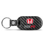 Honda Red Logo Civic Type-R 100% Real Black Carbon Fiber Tag Style Key Chain