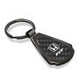 Honda Fit Real Black Carbon Fiber Gunmetal Black Metal Teardrop Key Chain