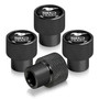 Ford Mustang 50 Years in Black on Black Aluminum Tire Valve Stem Caps