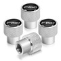 Ford F-150 in Black on Silver Chrome Aluminum Tire Valve Stem Caps