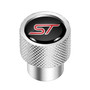 Ford Focus ST in Black on Silver Chrome Aluminum Tire Valve Stem Caps