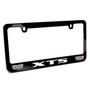 Cadillac XTS Dual Crest Logo in Full-Color Black Metal License Plate Frame