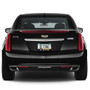 Cadillac XTS Dual Crest Logo in Full-Color Black Metal License Plate Frame