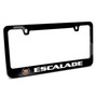 Cadillac Escalade Logo in Full-Color Black Metal License Plate Frame