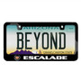 Cadillac Escalade Logo in Full-Color Black Metal License Plate Frame