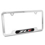 Chevrolet Camaro ZL1 Carbon Fiber Chrome Stainless Steel License Plate Frame