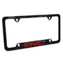 GMC Logo in Red Real Black Forged Carbon Fiber 50 States License Plate Frame