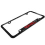 GMC Logo in Red Real Black Forged Carbon Fiber 50 States License Plate Frame