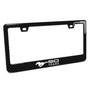 Ford Mustang 50 Years Black Real Carbon Fiber Finish ABS Plastic License Frame