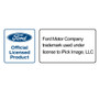 Ford Logo Black Real 3K Carbon Fiber Finish ABS Plastic License Plate Frame