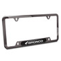 Ford Bronco Real Carbon Fiber Insert Gunmetal Chrome Stainless Steel License Plate Frame