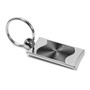 Lincoln Gray Spun Brushed Metal Key Chain