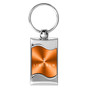 Lincoln Orange Spun Brushed Metal Key Chain