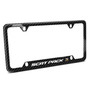 Dodge Scat-Pack Full Color Black Real Carbon Fiber 50 States License Plate Frame