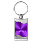 Lincoln Purple Spun Brushed Metal Key Chain