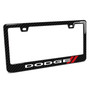 Dodge Black Real 3K Carbon Fiber Finish ABS Plastic License Plate Frame