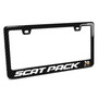 Dodge Scat-Pack Full Color Black Real 3K Carbon Fiber ABS Plastic License Frame